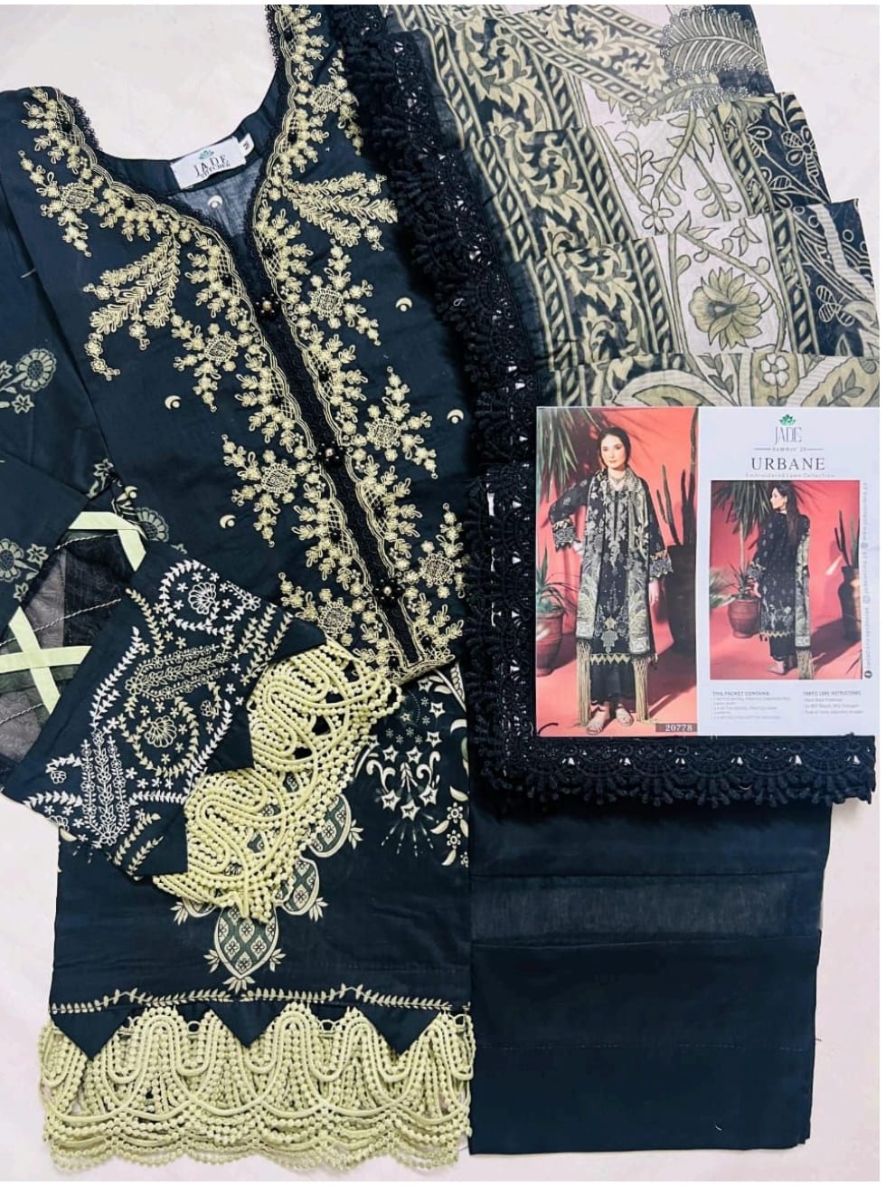 JADE URBANE SUMMER EMBROIDERY LAWN COLLECTION 2025 STITCHED