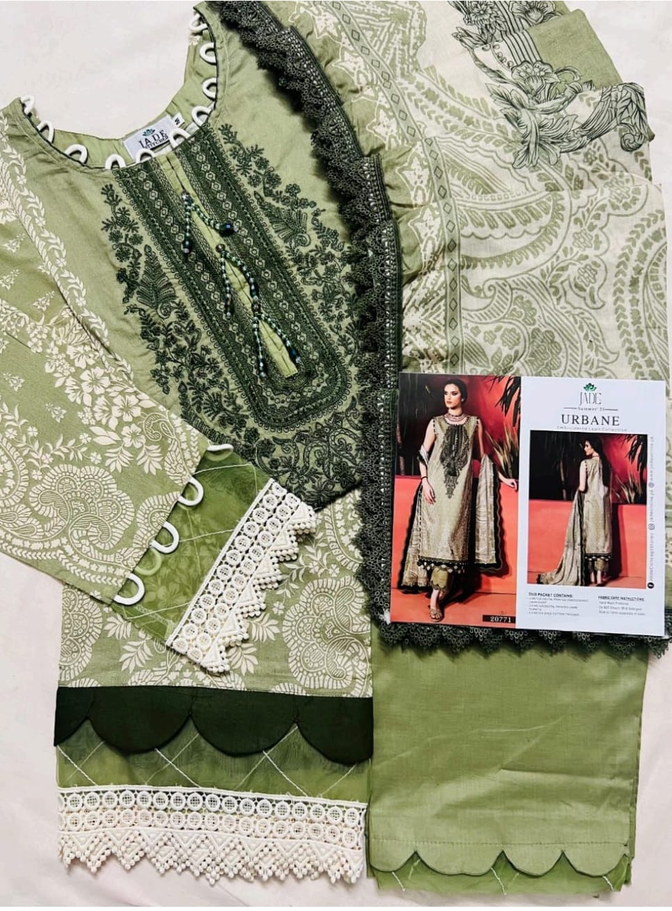 JADE URBANE SUMMER EMBROIDERY LAWN COLLECTION 2025 STITCHED