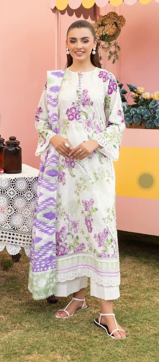 Bernish by Gulljee Chicken Kari Lawn 3pcs Unstitched