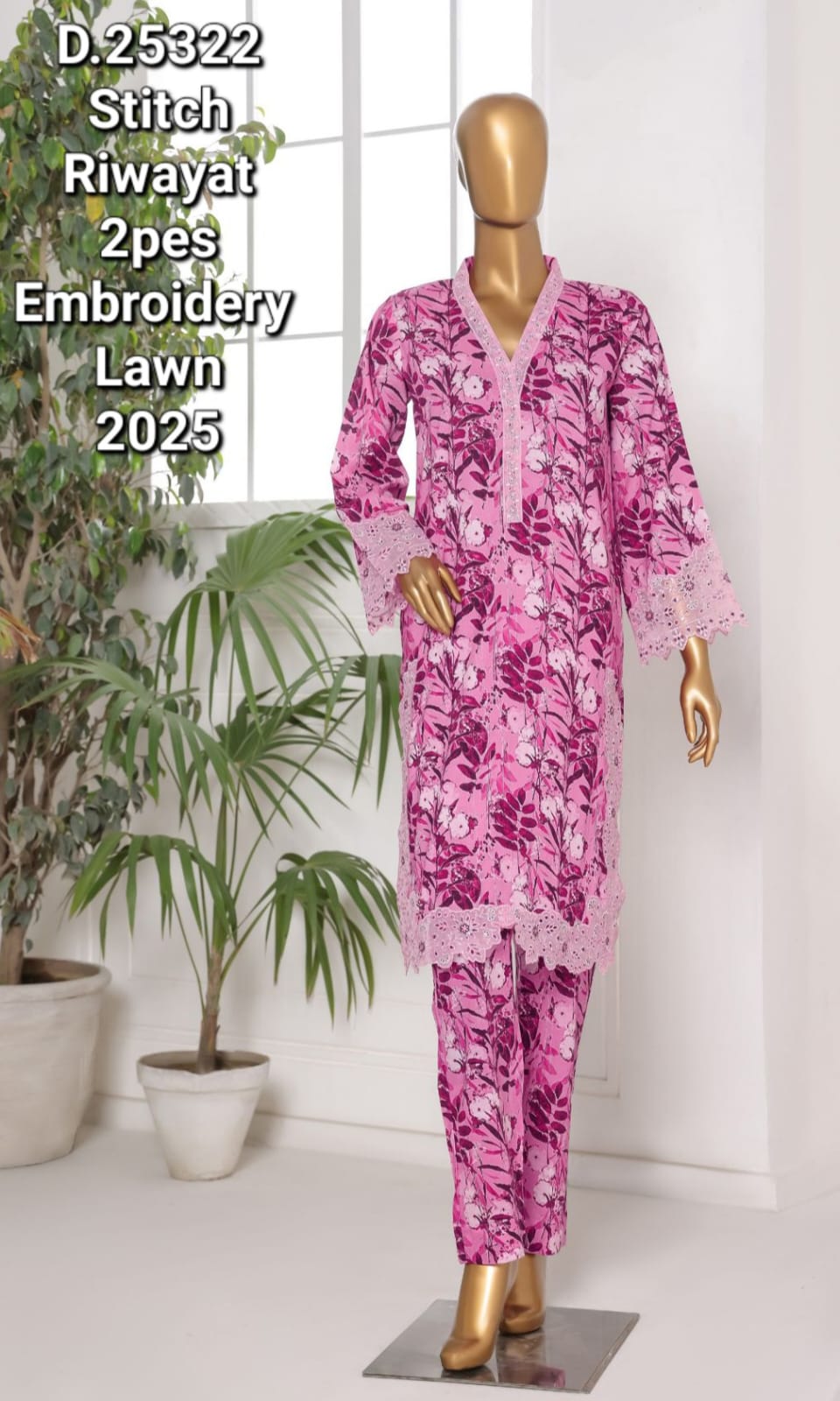 Riwayat Chiken Kari Embroided Co ords 2pcs Lawn Stitched