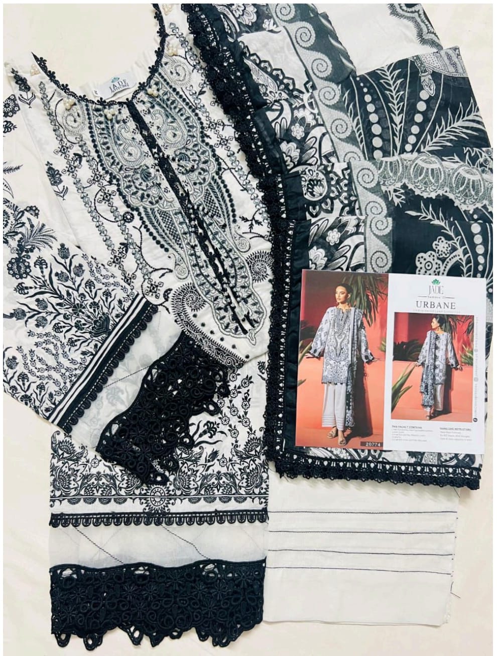 JADE URBANE SUMMER EMBROIDERY LAWN COLLECTION 2025 STITCHED