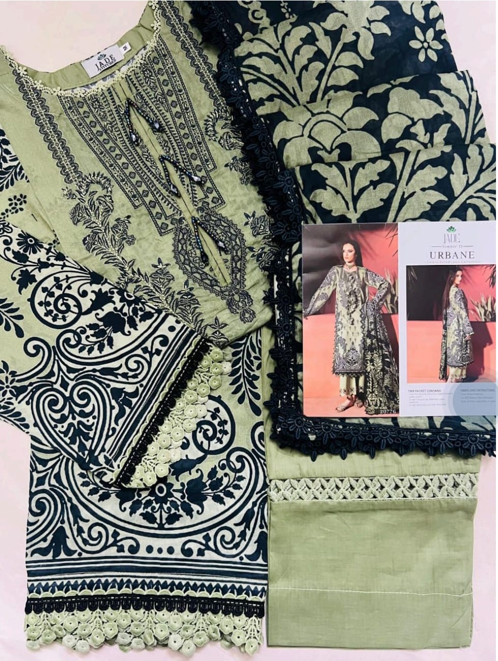 JADE URBANE SUMMER EMBROIDERY LAWN COLLECTION 2025 STITCHED