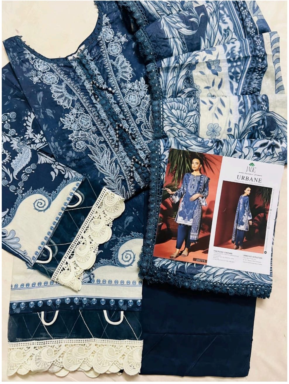 JADE URBANE SUMMER EMBROIDERY LAWN COLLECTION 2025 STITCHED