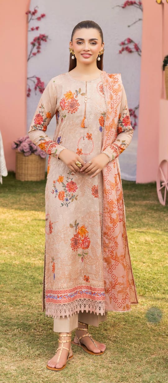 Bernish by Gulljee Chicken Kari Lawn 3pcs Unstitched