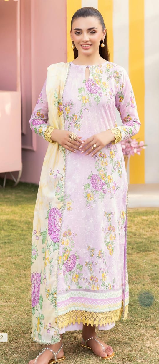Bernish by Gulljee Chicken Kari Lawn 3pcs Unstitched