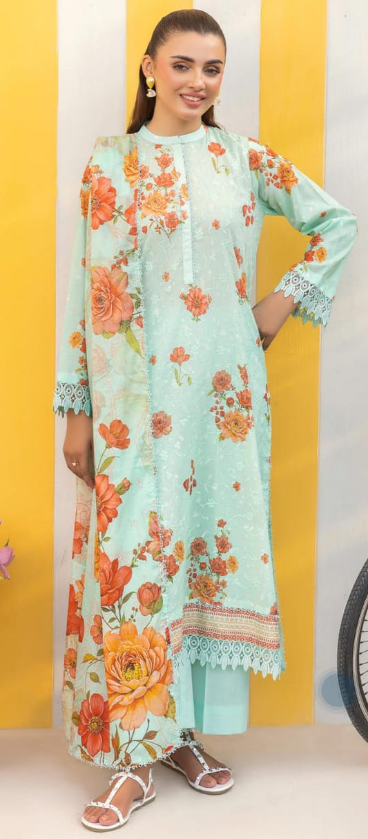 Bernish by Gulljee Chicken Kari Lawn 3pcs Unstitched